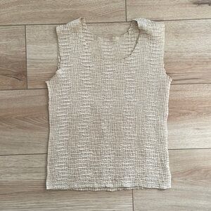 Y2K crinkle gold shirt